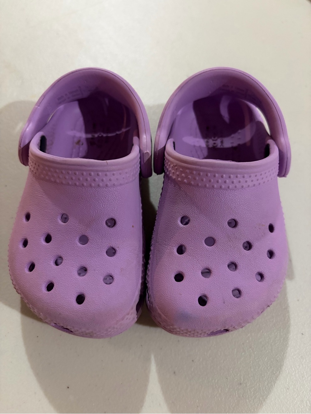 Crocs toddler size 5 Kids Purple Slip-On Clog Shoes